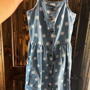 Arizona Jean Company Blue and White Polka Dot Dress